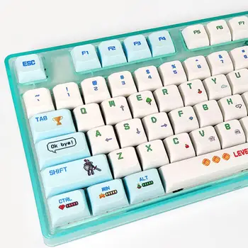 Набор клавишных колпачков Dragon Quest 104 + 28 XDA-подобных профилей с подкладкой из PBT-красителя Cherry MX для механической игровой клавиатуры