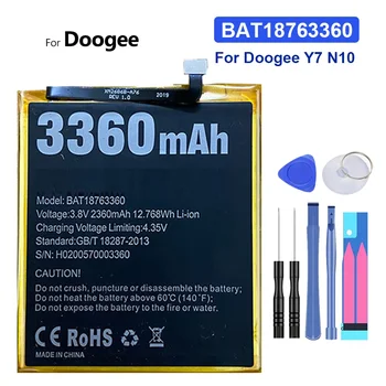 Аккумулятор BAT18763360, 3360 мАч, Для Doogee Y7, N10, Bateria