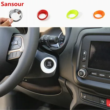 Sansour Автомобильный интерьер Ключ зажигания, Декоративное кольцо, Наклейки для Jeep Compass 2017 Up для стайлинга автомобилей