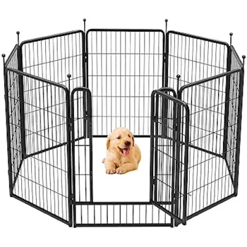 Манеж для собак FXW Rollick, предназначенный для кемпинга, во дворе, высота 40 дюймов для маленьких / средних собак, 8 панелей