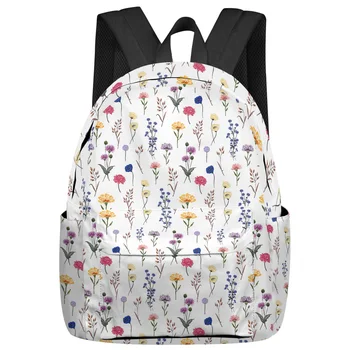 Акварельный цветочный лист, бутон, студенческие школьные сумки, Ноутбук, Изготовленный на заказ рюкзак для мужчин, женщин, дорожная сумка для путешествий
