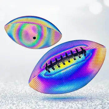Светоотражающий мяч для стандартного американского футбола, тренировочный мяч для регби из искусственной кожи, светящийся мяч для тренировок в помещении и на открытом воздухе, идеальный подарок