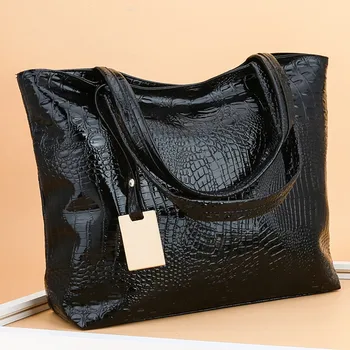 Новая трендовая Женская сумка на одно плечо, повседневная сумка большой емкости из искусственной кожи с узором 
