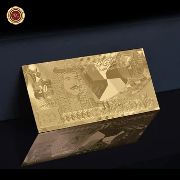 Бахрейн, 20 позолоченных памятных банкнот, подарочные банкноты, сувениры, бизнес-подарок для коллекции, домашний декор