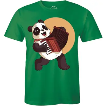 Забавная милая панда, играющая на аккордеоне, музыкальная футболка, подарочная мужская футболка