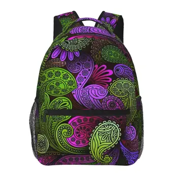 Рюкзак с рисунком Пейсли для девочек и мальчиков, Дорожный рюкзак, Рюкзаки для подростков, Школьная сумка