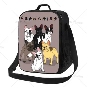 Забавные французы Французский Бульдог Термоизолированная сумка для ланча для женщин Мужчин детей Собака Животное Портативный Ланч-бокс для поездки Пикника Работы