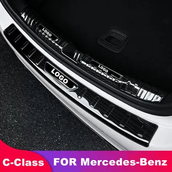Декоративная пластина багажника автомобиля, защитный чехол бампера задней двери для Mercedes-Benz C Class 2022 2023 2024, Переоборудование багажника автомобиля w206