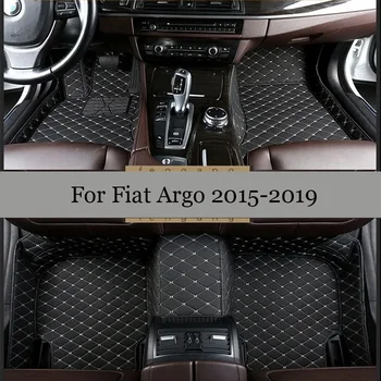 100% Подходят Изготовленные на заказ Кожаные Автомобильные коврики для Fiat Argo 2015 2016 2017 2018 2019, Ковровые покрытия, Накладки для ног, Аксессуары