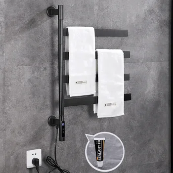 Высококачественный электрический полотенцесушитель для ванной комнаты с нагревательной полкой и сушилкой с поворотным цифровым дисплеем