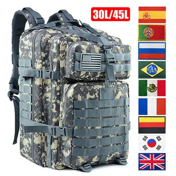 30Л / 50Л Туристический рюкзак для мужчин, Походная сумка, Военная сумка для походного снаряжения, Уличный Водонепроницаемый туристический рюкзак, сумки для рыбалки