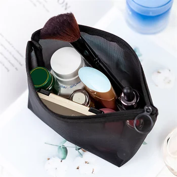 Прозрачная сетчатая косметичка-органайзер, сумка для хранения, повседневные сумки для мытья туалетных принадлежностей на молнии, женская дорожная косметичка для макияжа, чехол для косметики