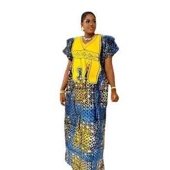 Африканские платья для женщин Традиционная Африканская одежда 2023 года Дашики Анкара Наряды Платье Абайя Халат Мусульманский Кафтан Макси Длинное платье