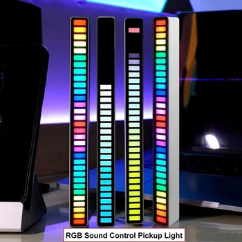 Светодиодная лента RGB с подсветкой, управление звуком, звукосниматель, ритм, Окружающий светильник, атмосфера, ночные светильники для бара, украшение для игр в автомобильной комнате, телевизор