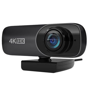 Веб-камера 4K Uhd 3840X2160P Веб-камера 800 Вт пикселей Компьютерная камера 120 ° Groothoek Web Camera Met Microfoon