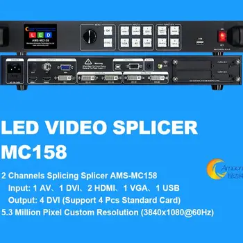 MC158LED интеллектуальный видеопроцессор splicer USB для воспроизведения может быть встроен в две карты отправки Nova MSD300 MSD600 Linsn TS802D TS902