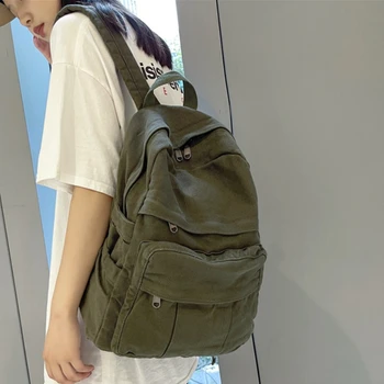 Школьная сумка из ткани для девочек, Новая мода, студенческий Винтажный женский рюкзак, Холщовая Женская сумка для ноутбука, дорожный женский рюкзак Kawaii