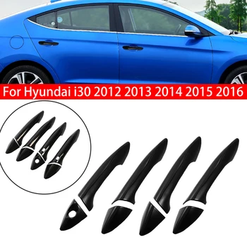 Для Hyundai i30 2012 2013 2014 2015 2016 Стиль Углеродного Волокна Дверная Ручка Автомобиля Крышка Наклейка Отделка Аксессуары Защита Украшения