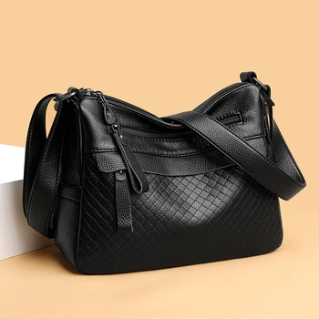Высококачественные сумки через плечо из мягкой кожи большой емкости для женщин 2023, роскошные женские сумки, Женская сумка-мессенджер