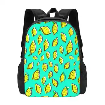 Весенние лимоны, рюкзак для подростков, Дизайн рюкзаков для студентов колледжа, Сумки с лимонными фруктами, еда, Желтый графический дизайн, природа