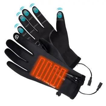 Теплые мотоциклетные перчатки с сенсорным экраном USB, зимняя Термозащитная грелка для рук, аксессуары для мотоциклов для кемпинга, езды на велосипеде
