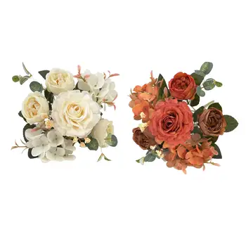 Букет искусственных цветов, Невеста с цветами в руках, Искусственный цветок для вазы, Свадебные букеты для подружки невесты, Оформление предложения