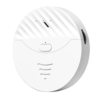 Интеллектуальная WiFi Сигнализация Tuya, Датчик вибрации дверей и окон, Оповещение о защите безопасности, Работает с Alexa, Smart Life (Белый)