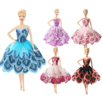 Куклы в платьях принцесс, куклы в новогодних платьях для вечеринок, наряды с открытыми плечами, Одежда и аксессуары