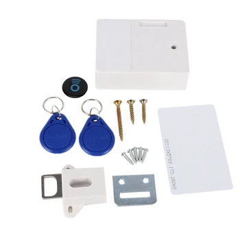 5X RFID Электронный замок шкафа DIY Для Деревянного Выдвижного шкафа, Готовый К Использованию и программируемый (Белый)