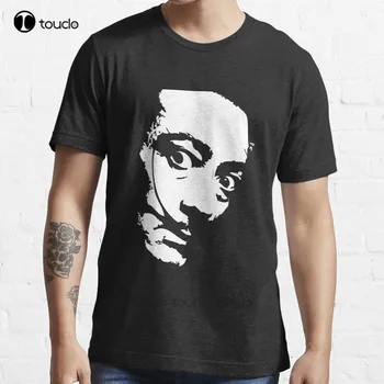 Новая футболка с забавным выражением лица Сальвадора Дали, хлопковая мужская футболка, футболки с цифровой печатью для подростков, футболки с цифровой печатью