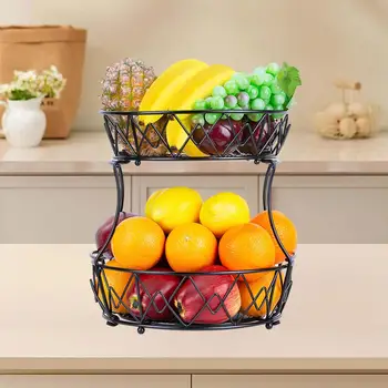 Многоуровневая подставка для корзины с фруктами, подставка для продуктов для кухонной столешницы для пекарни