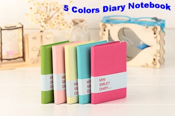 5 ШТ./лот, 5 цветов, симпатичный портативный карманный МИНИ-дневник, BJB00005