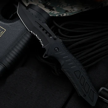 Дамасский Складной Нож 8Cr13MoV Черное Лезвие G10 Ручка Военные Тактические Брюки Зажим Для Ремня Ножи Outdoor Combat ace Knifes