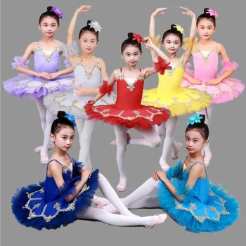 Розовое балетное платье для девочек, пачка, детские балетные костюмы, платье Балерины, профессиональное платье для рождественской сцены, детское праздничное платье