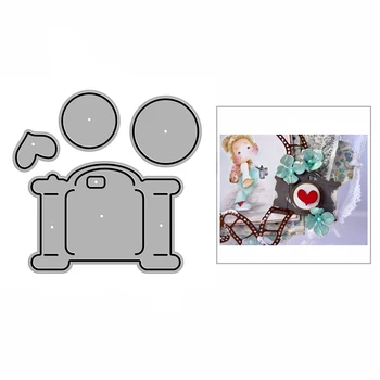 2023 Новый DIY Love Heart Camera Металлические Режущие Штампы для Изготовления Поздравительных Открыток для Скрапбукинга С Тиснением Декоративное Ремесло Высечки