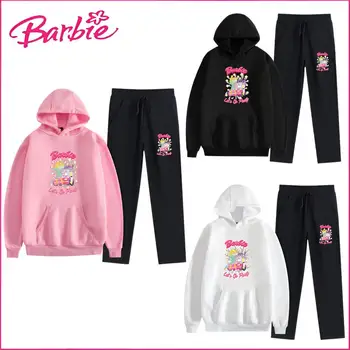 Толстовки Barbie, комплекты из 2 предметов, женская одежда, мода и досуг, женский спортивный костюм, костюмы, женская одежда, женские брюки.