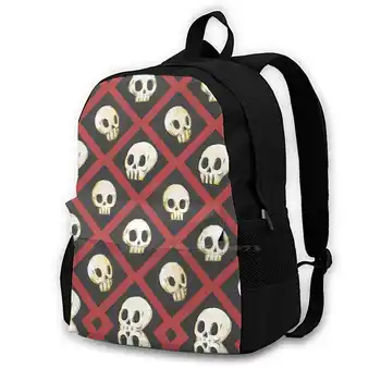 Черепица, черепа, 2/4 - Красный подростковый рюкзак для студентов колледжа, дорожные сумки для ноутбука, череп, жуткий эмо-готический особняк с привидениями на Хэллоуин