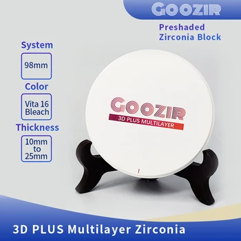 Precio Para La Promoción GOOZIR 98mm A1 3D Multilayer-Zirconia-Blocks Dental Para Implantes Dentales