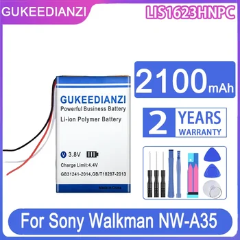 GUKEEDIANZI Сменный аккумулятор LIS1623HNPC 2100 мАч Для Sony Walkman NW-A35 NW-A45 NW-A46 NW-A47 NW-A55 NW-A56 NW-A57 NW-A105