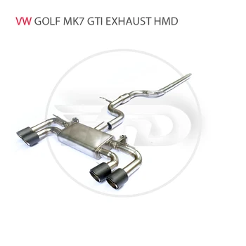 Производительность Выхлопной Системы HMD Из Нержавеющей Стали Catback Для Volkswagen Golf MK7 GTI 2.0T С Автоматическим Модифицированным Клапаном Глушителя