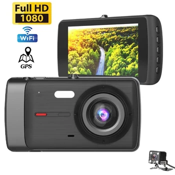 Автомобильный Видеорегистратор WiFi GPS Full HD 1080P Dash Cam Автомобильная Камера Привод Видеомагнитофон Auto Black Box Dashcam Ночного Видения Автомобильные Аксессуары