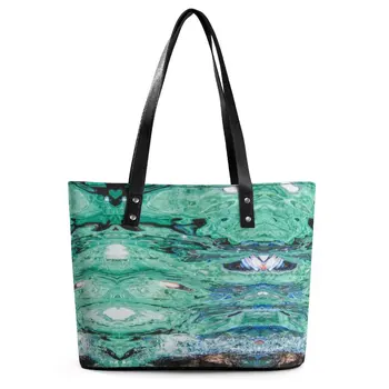 Сумки Ocean Waves, женская Бирюзовая сумка Sunny, модная деловая сумка через плечо, сумки для покупок из искусственной кожи на заказ