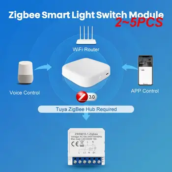 2 ~ 5ШТ Tuya Smart Zigbee Switch Module 2-Полосное Управление, Умный Дом 1/2/3/4 Gang Automation Breaker Work для Alexa Home