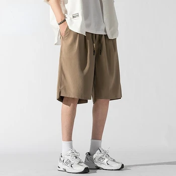 Летние Легкие шорты Мужские Хип-хоп Негабаритные Повседневные шорты в Корейском стиле, Быстросохнущая Спортивная Уличная одежда, Мужские брюки для бега трусцой C62