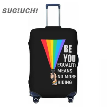 Радужный ЛГБТ-чехол для багажа, Дорожные принадлежности для чемодана, Эластичный пылезащитный чехол с принтом, Сумка-тележка, защитный чехол