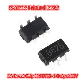 5шт SX1308 с печатью микросхемы B628 2A Boost IC SOT23-6 с выходом 25 В