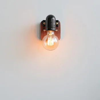 2024 Винтажная керамическая лампа E27 Edison, цоколи для ламп, Деревянная основа для дома, прихожей, бара, кафе, спальни, Фарфоровый держатель для розетки