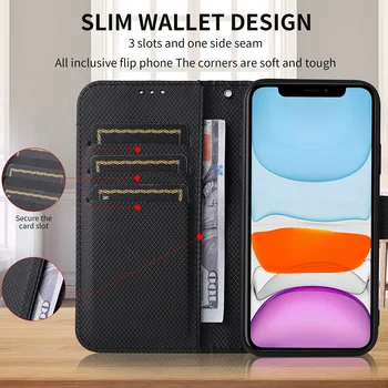 Для Samsung Xcover 7 Case Роскошный Кожаный чехол с Ромбовидным узором для Galaxy Xcover7 Чехол-бумажник С Ремешком Для карт Памяти