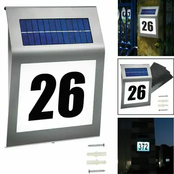 Солнечная табличка с номером дома с датчиком движения мощностью 200 ЛМ, светодиодные фонари, номер адреса для освещения двери дома и сада солнечной лампой
