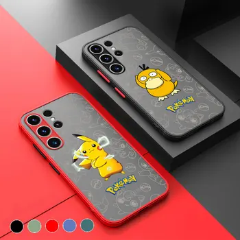 Чехол Pokemon Pikachu Чехол для Телефона Samsung Galaxy S8 S23 5G S22 Note 20 Ultra S9 Plus Note 10 Plus 8 9 Жесткий ПК Прозрачный TPU